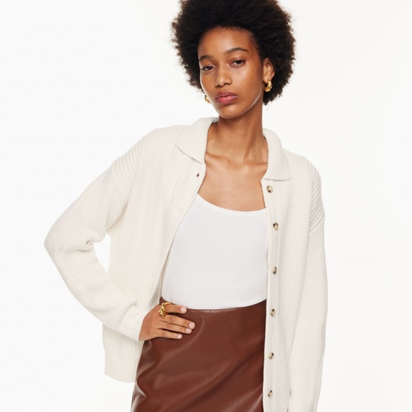 Aritzia Wilfred⎜CLAUDETTE CARDIGAN⎜LIGHT BIRCH - Picture 1 of 16